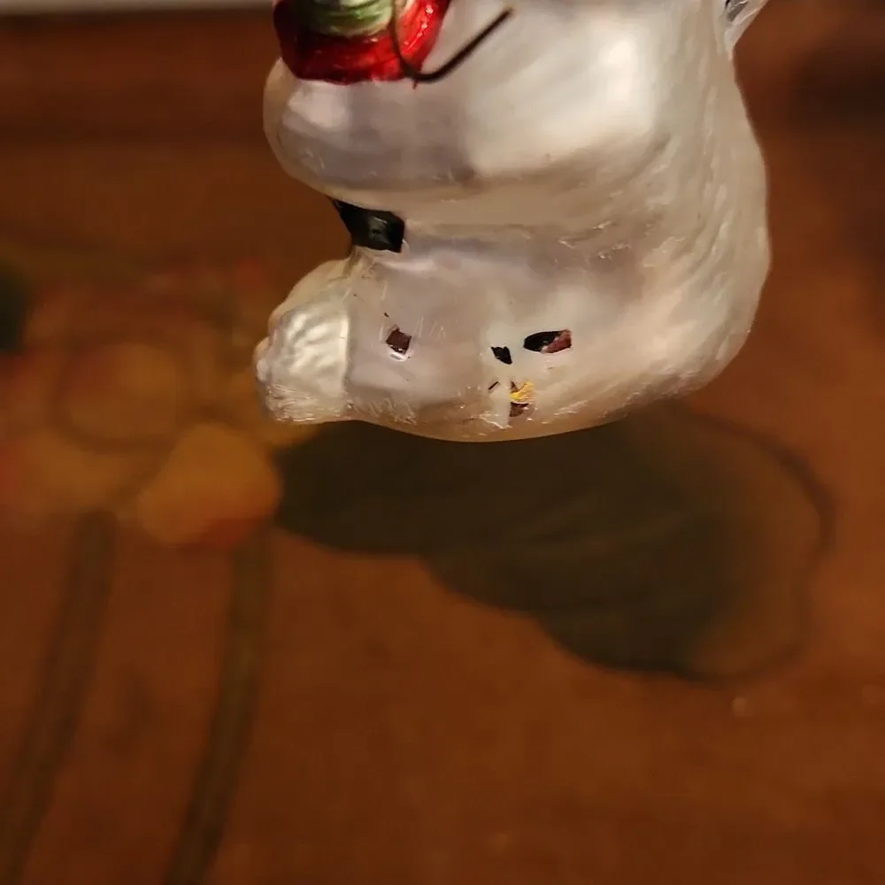 Coca-Cola Polar Bear Glass Blown Christmas Ornament